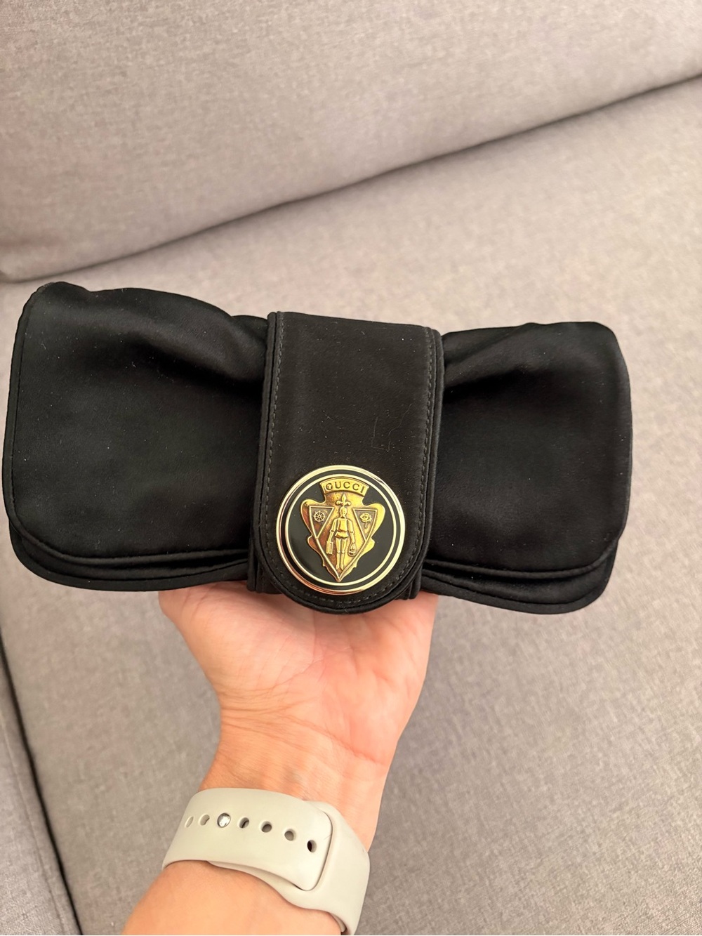 Gucci Black Silk Hysteria Clutch - Picture 8 of 9